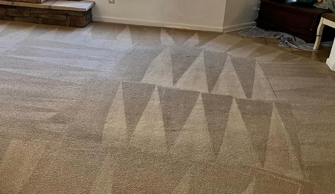 Cleaned carpet