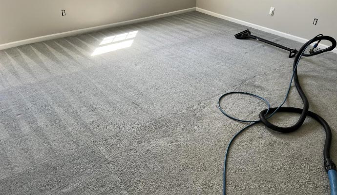 Carpet hot water extraction cleaning