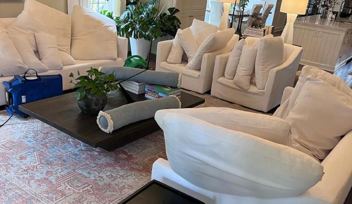 Clean throw pillows