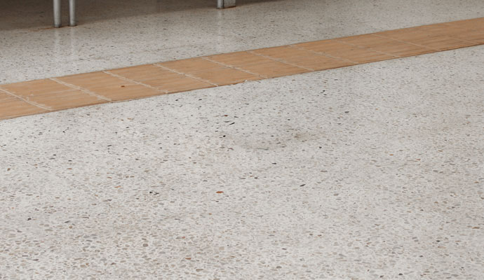 Close up view of concrete floor