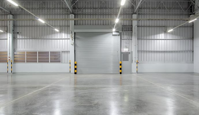Polished concrete floor