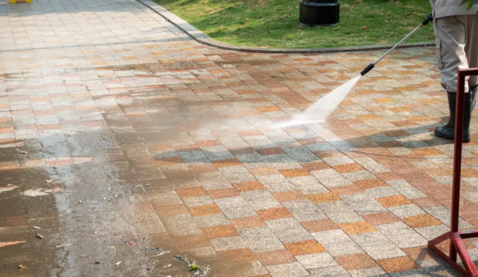 Garage concrete cleaning