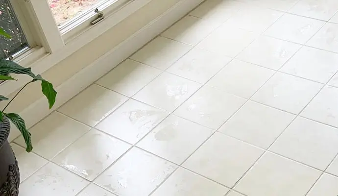water splash on the tiles