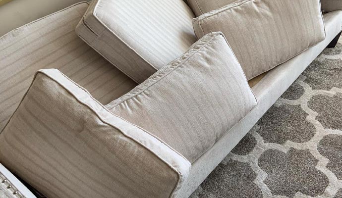 Clean throw pillows