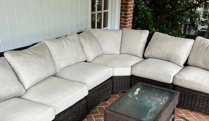 Fiber protected upholstery